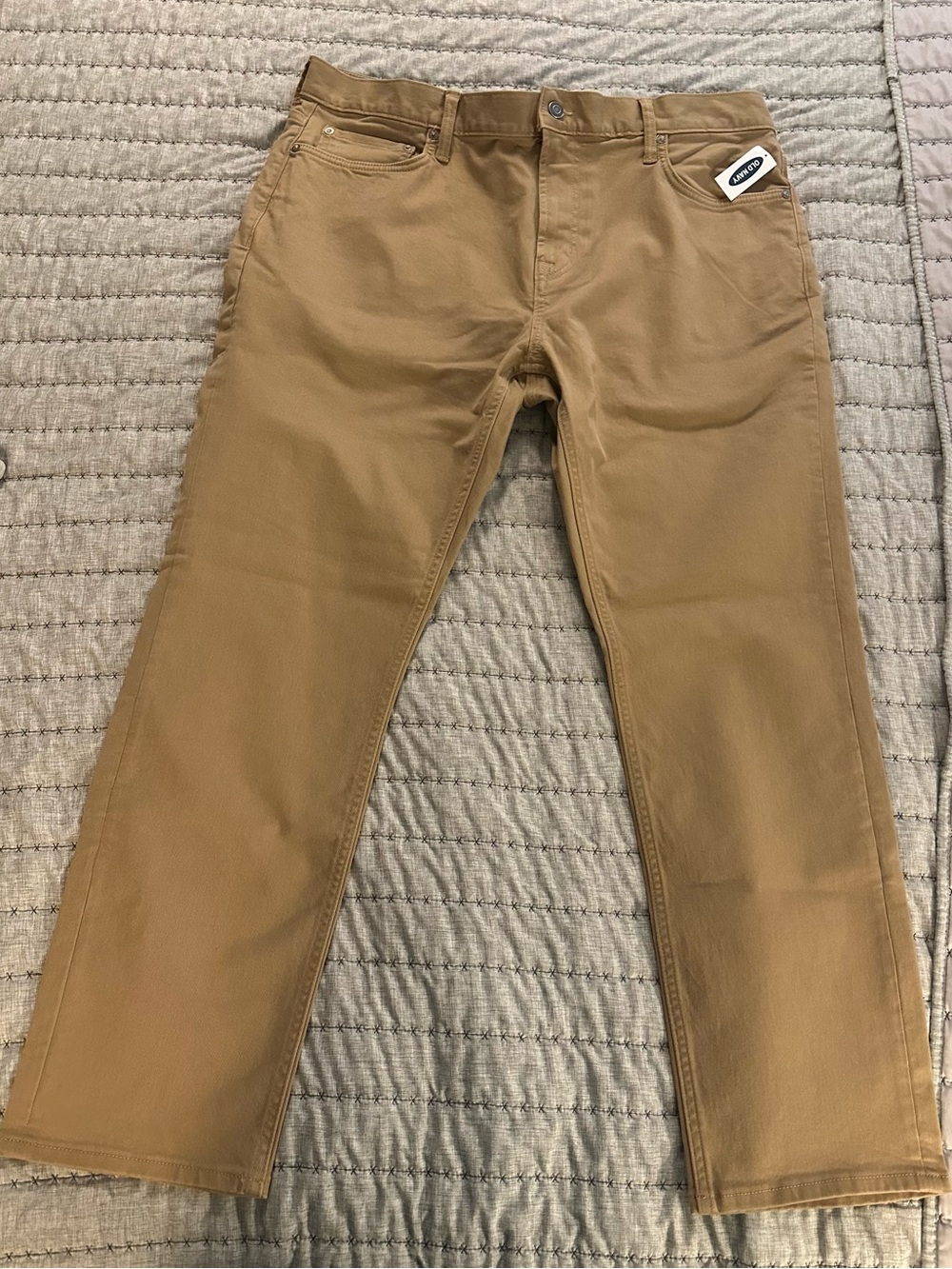 Men's Tan Straight-Leg Jeans